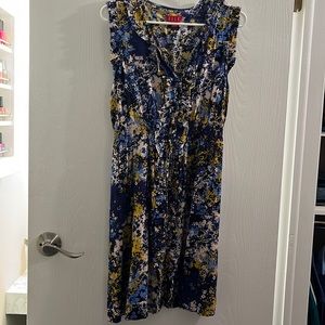 White, Yellow, and Blue Dress